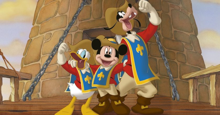 Tři mušketýři: Mickey, Donald a Goofy