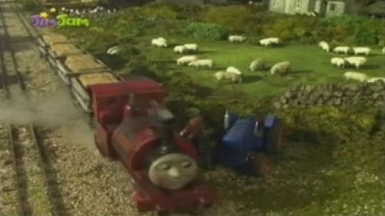 Lokomotiva Tomáš - Skarloey se řítí bouří