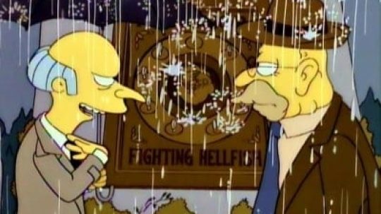 Simpsonovi - Zuřící dědeček a jeho reptající vnuk v prokletí pekelných ryb