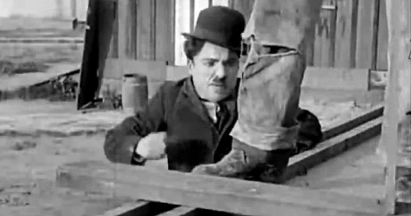 Chaplin a deštník