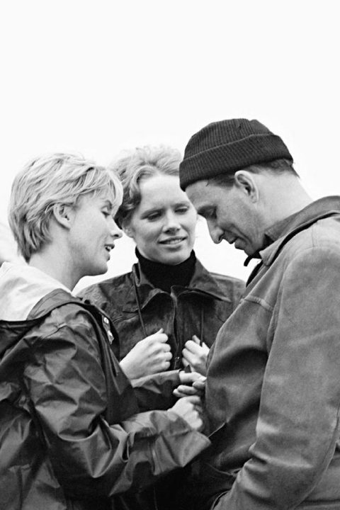 Bibi Andersson, Ingmar Bergman, and Liv Ullmann on PERSONA