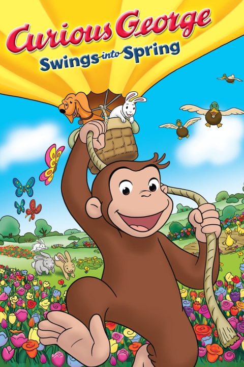 Plakát Curious George Swings Into Spring